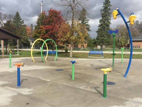 The Mount Forest splash pad on a chilly October day.