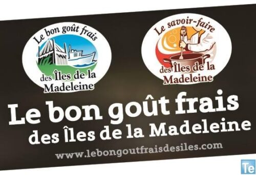 The two logos of the Le Bon goût frais des Îles de la Madeleine. One for all local ingredients and the other for a mix