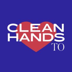Clean Hands TO logo with red heart in background