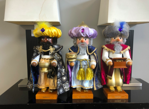 These three handmade nutcrackers are Mr. Morris' favourite ones in his collection. He purchased them in Germany in 2010. 
