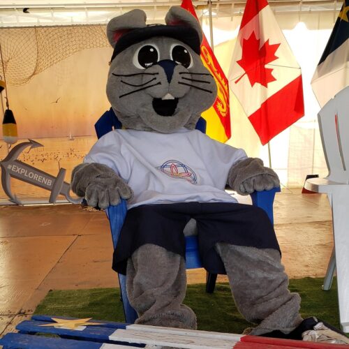 Acajoux, la mascotte es Jeux de l'Acadie.