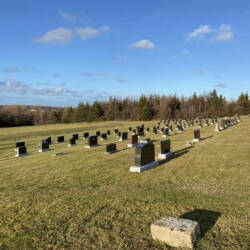 Des pierres tombales dans un cimetière.