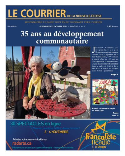 La page couverture en couleur d'un journal francophone.