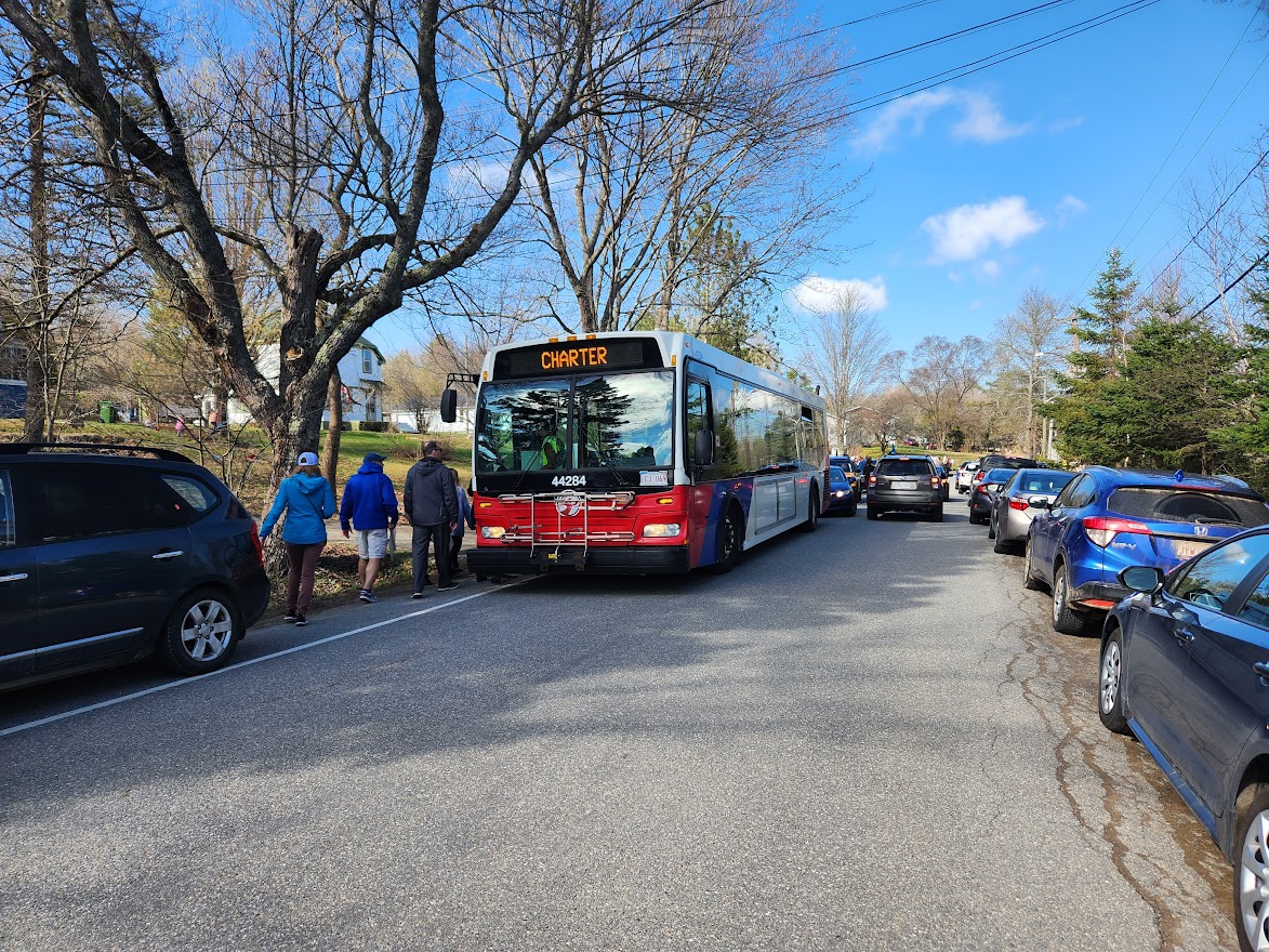 Un bus de la ville de Saint-John sur lequel est indiqué 