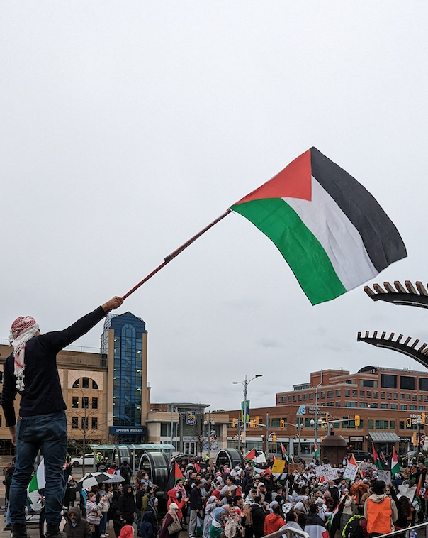 Pro-Palestinian rally in Waterloo Region responds to events in Israel