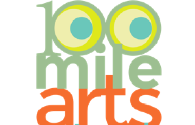 The logo of the 100 Mile Arts Network.