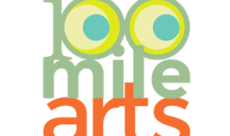 The logo of the 100 Mile Arts Network.
