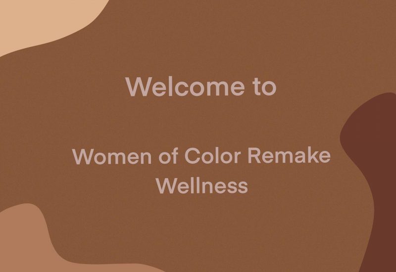 A multicoloured graphic of the Women of Color Remake Wellness logo.