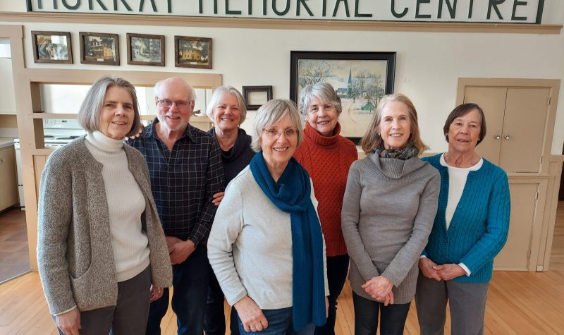 The organizing committee behind the Memphré Lecture Series. From left to right:
Penny Packard, Keith Wilcox, Judy MacArthur, Andrea Fairchild, Christine Gautier, Suzi Dix, Ann Montgomery. Missing from the picture is John Logan. Photo courtesy of Suzi Dix.