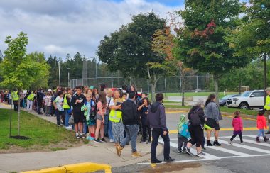 Les élèves de l'école Samuel de Champlain évacué en direction de Milidgeville North