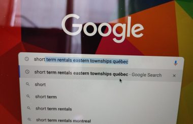 Picture is a google search for short term rentals in the Eastern Townships.