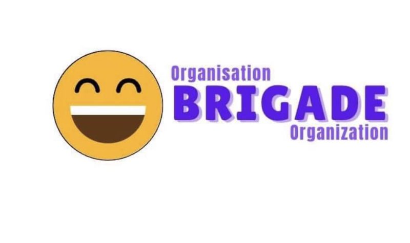 Logo jeune et mauve de l'Organization Brigade