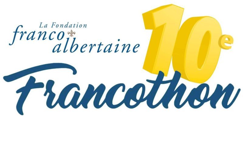 Le logo de la Fondation franco-albertaine sur lequel on lit « 10e Francothon »