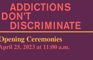 Programme du déroulement de la cérémonie sur les addictions ne font pas de discrimination : (Photo : Amba Houle)