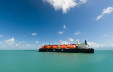 LNG tanker in the ocean