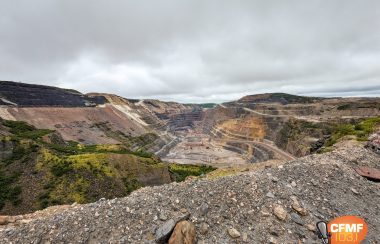 Fosse principale de la mine du Mont-Wright à Fermont
