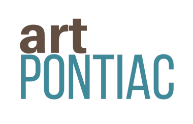 The logo of artPontiac, featuring the word art in brown sans-serif font above Pontiac in a teal sans-serif font.