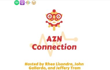 Azn Connection podcast logo against a white background.