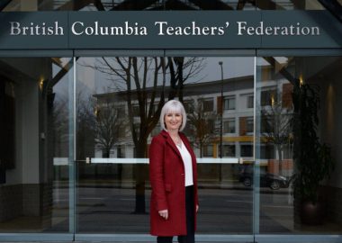 Teri Mooring, President of the British Columbia Teachers' Federation   Photo courtesy TWITTER/BCTF