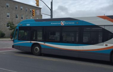 Bus stop at an intersection