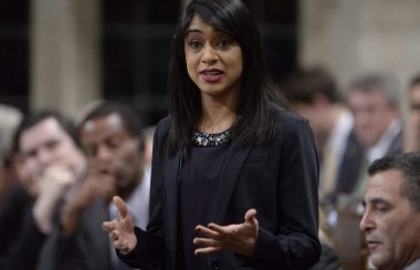 Tourism Minister Bardish Chagger answers a question during Question Period in the House of Commons on Parliament Hill in Ottawa, on Tuesday, Feb.23, 2016. THE CANADIAN PRESS/Adrian Wyld