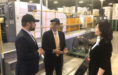Showing discussion at Cobourg factory