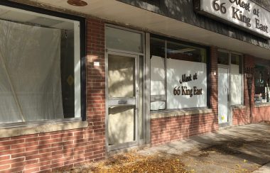 Showing a downtown Cobourg storefront
