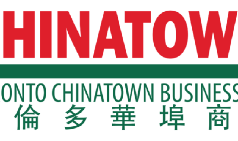 The red and green logo of Toronto Chinatown BIA.