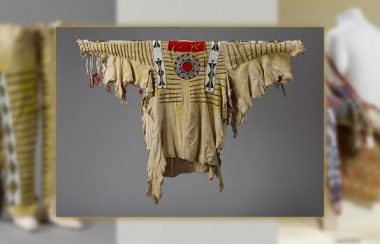 An image of Chief Crowfoot's Artifacts suspended in the air.