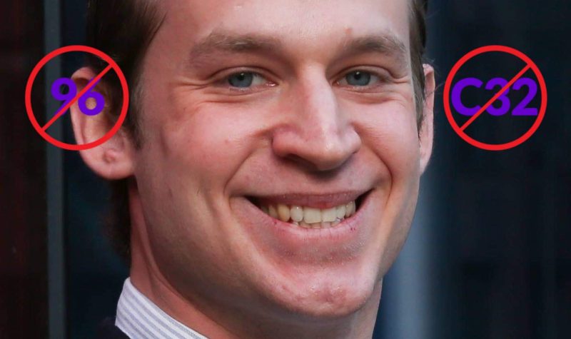 A headshot of Colin Standish smiling and wearing a suit, with a subheading in purple that reads protect our rights dot c a.