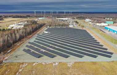 Aerial shot of Amherst's new solar garden. Photo: Natural Forces Solar