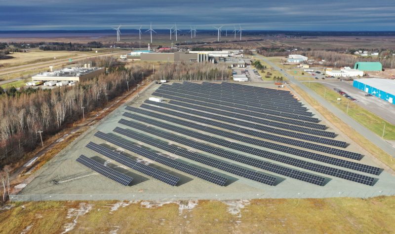 Aerial shot of Amherst's new solar garden. Photo: Natural Forces Solar