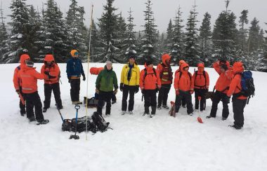 Comox Valley Search and Rescue members train for avalanche rescue      Photo courtesy Comox Valley SAR