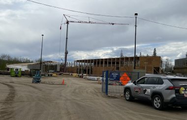 Image shows Construction of Métis Cultural Center