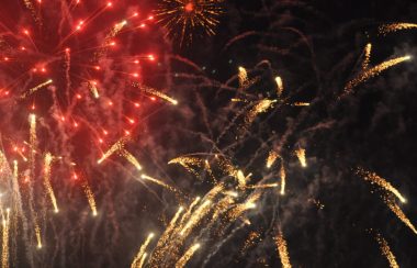 Fireworks captured at the 2017 Mount Forest Fireworks Festival.