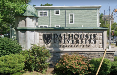 The exterior of Dalhousie University on a sunny day in Halifax