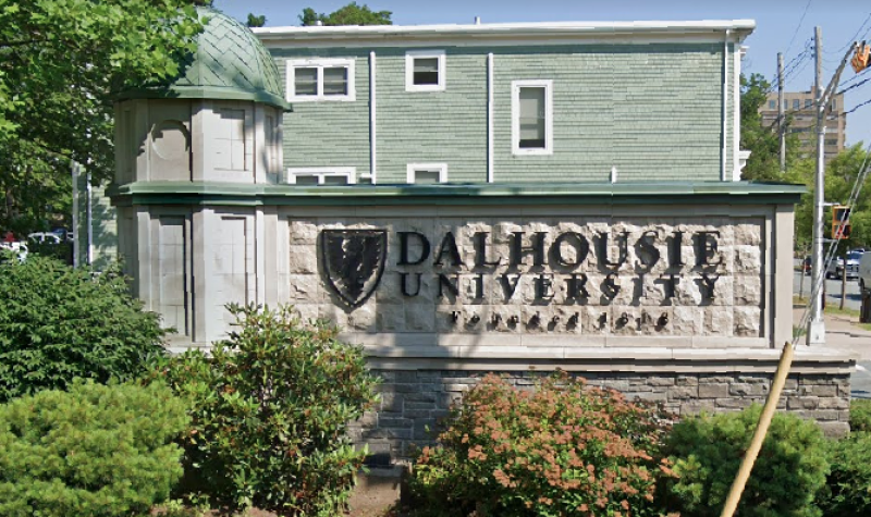 The exterior of Dalhousie University on a sunny day in Halifax