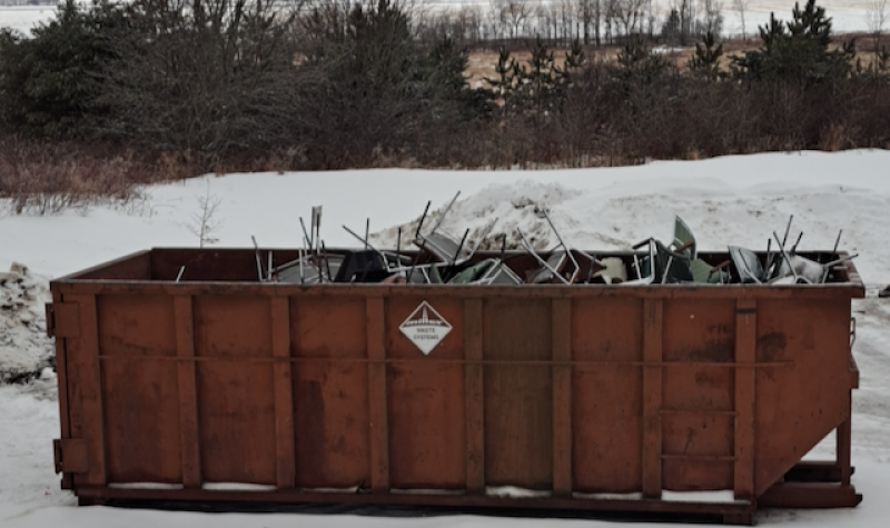 This photo of discarded chairs from the Dorchester Veterans Community Centre circulated on social media and caused some concerns over the future of the building. Image: Facebook