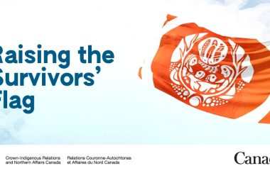 A posted from Indigenous Services Canada that shows the orange Survivor's Flag against a white background.