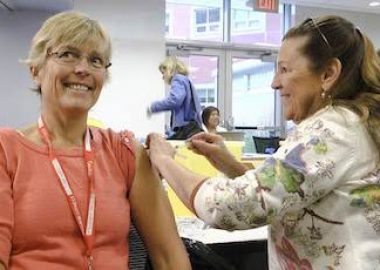 Flu clinics offered by public health continue.   Photo courtesy Island Health Authority