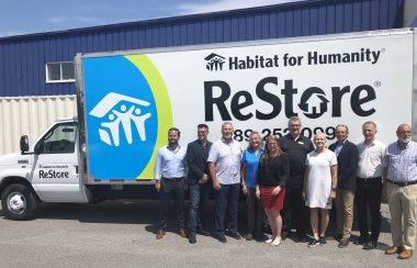 Showing new Habitat truck