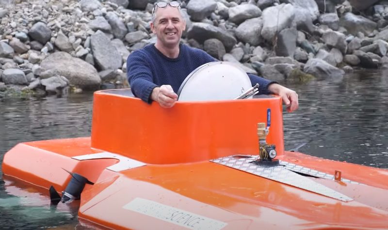 Hank Pronk builds and tests his homemade submarines in the Kootenays. Courtesy of Hank Pronk/Youtube.