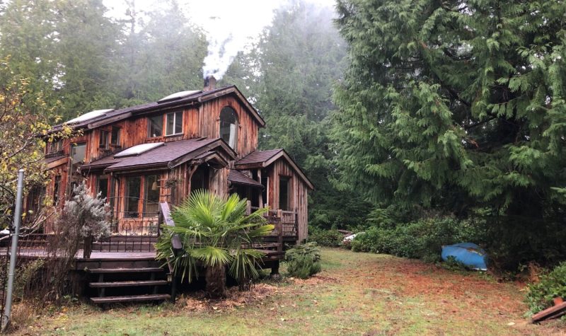 A rural Cortes Island home is viewed in autumn.