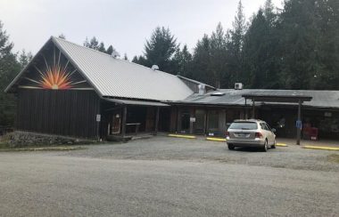 Rural community hall on Cortes Island.