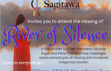 Le film appelé la Rivière du Silence sera diffusé le 5 mai prochain au Sagitawa Friendship Society pour sensibiliser le public présent: (Photo: L'Association des Femmes Autochtones de Peace River)