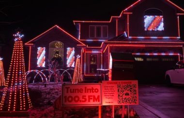 Scott Tonelli's house in Arthur, Ontario is all lit up to raise awareness and funds for mental health.