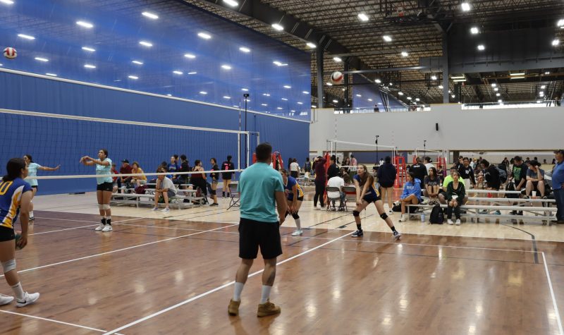 Image shows vollyball games in the Alberta Indigenous Games 2022