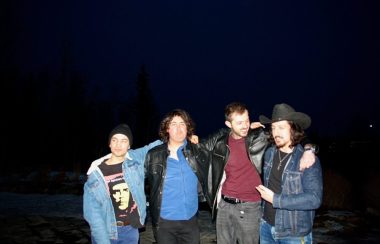 Coldsouth, Prince George's new band creating a buzz. From left: Finn Goguer-Davis, Ian Forman, Felix Toma, and Kohan O'Connor. Photo by Nadia Mansour.