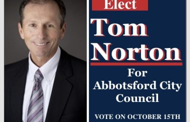 An election photo of Tom Norton for Abbotsford City Council