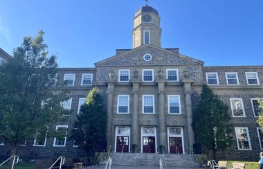 The exterior of Dalhousie University's main campus building, the Henry Hicks building.